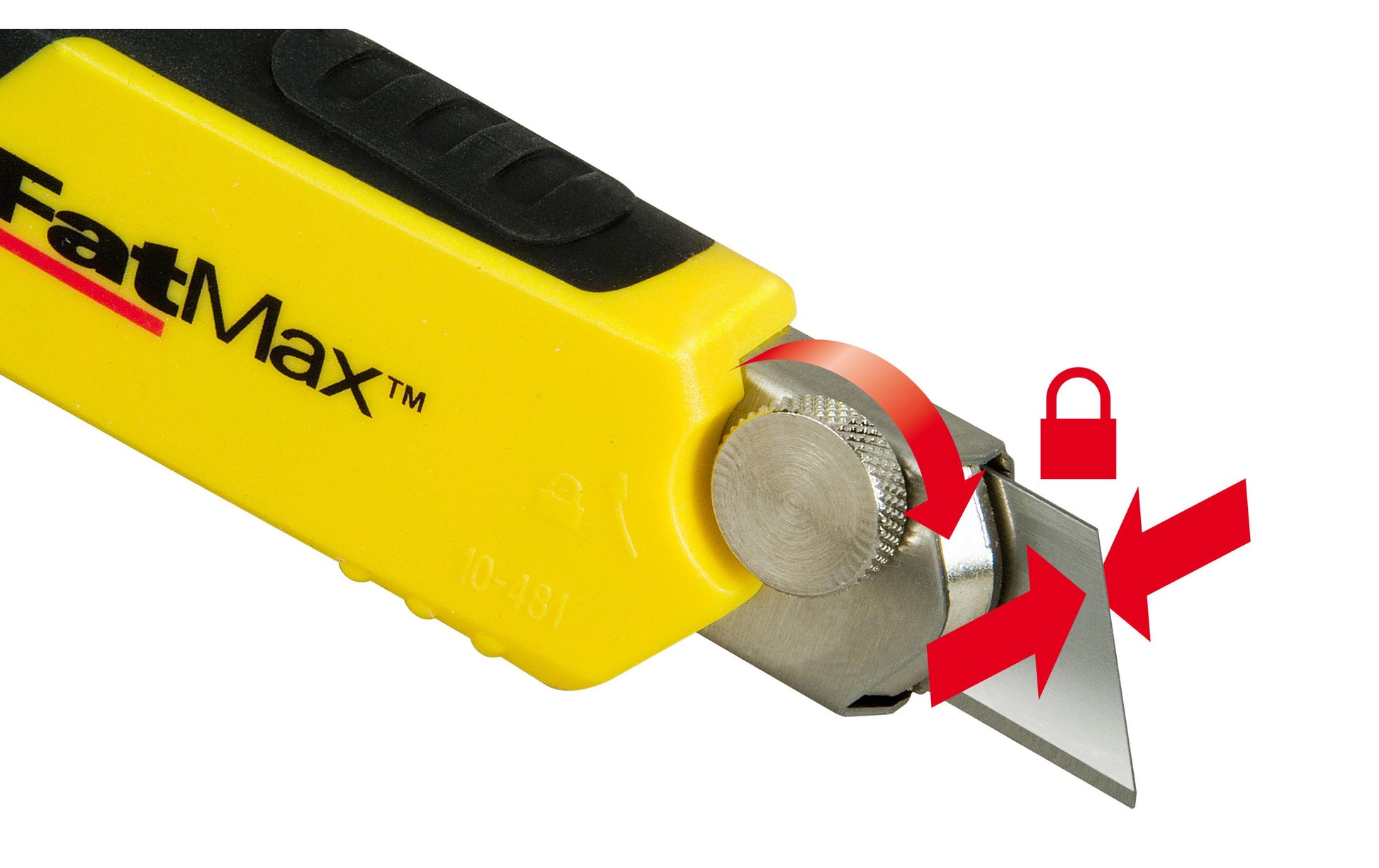Stanley FatMax Cutter – 18 mm, Klingenarretierung, Kunststoffgriff, Schwarz, Gelb