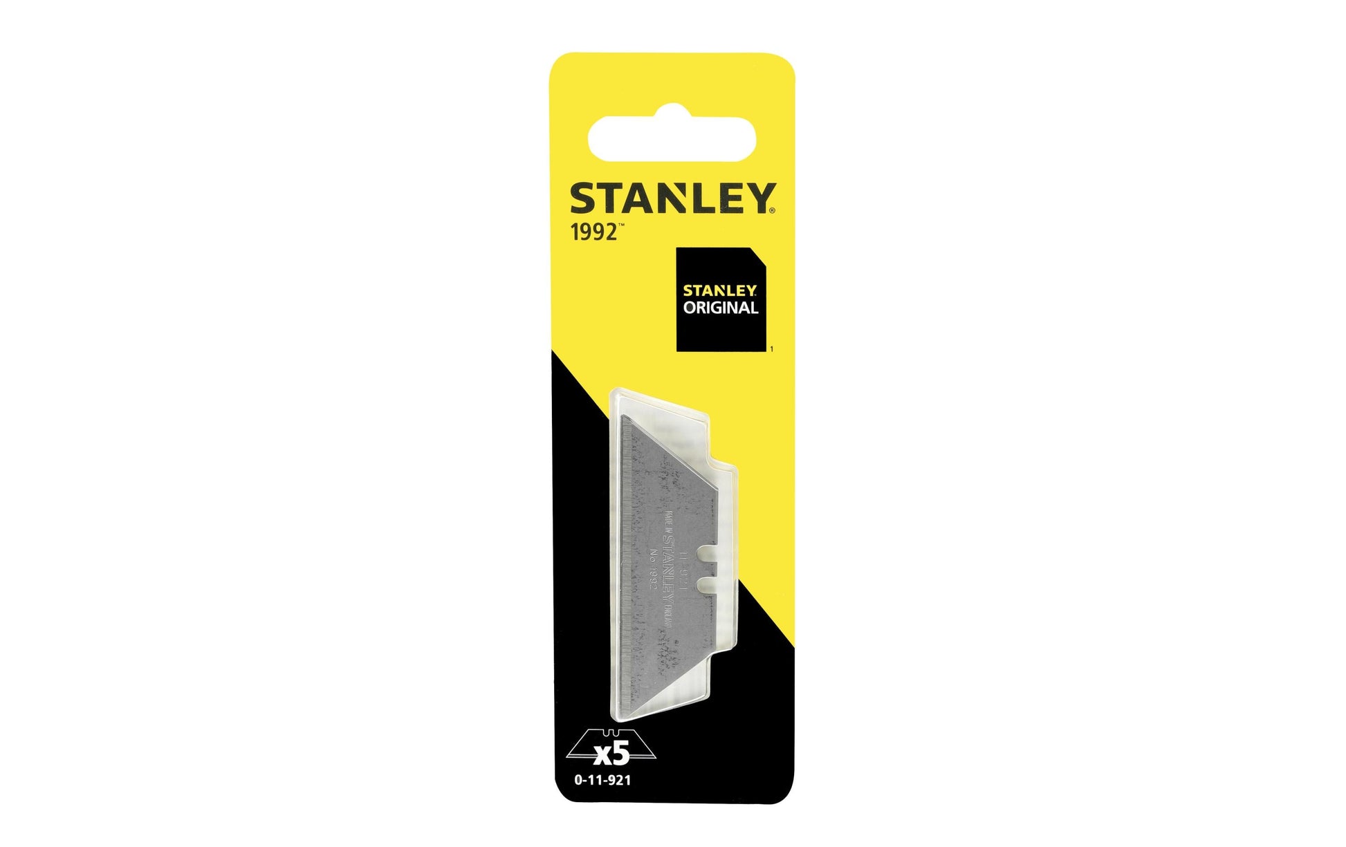 Stanley Trapezklinge 61,9 × 19 × 0,61 mm – 5 Stk – für Einziehmesser