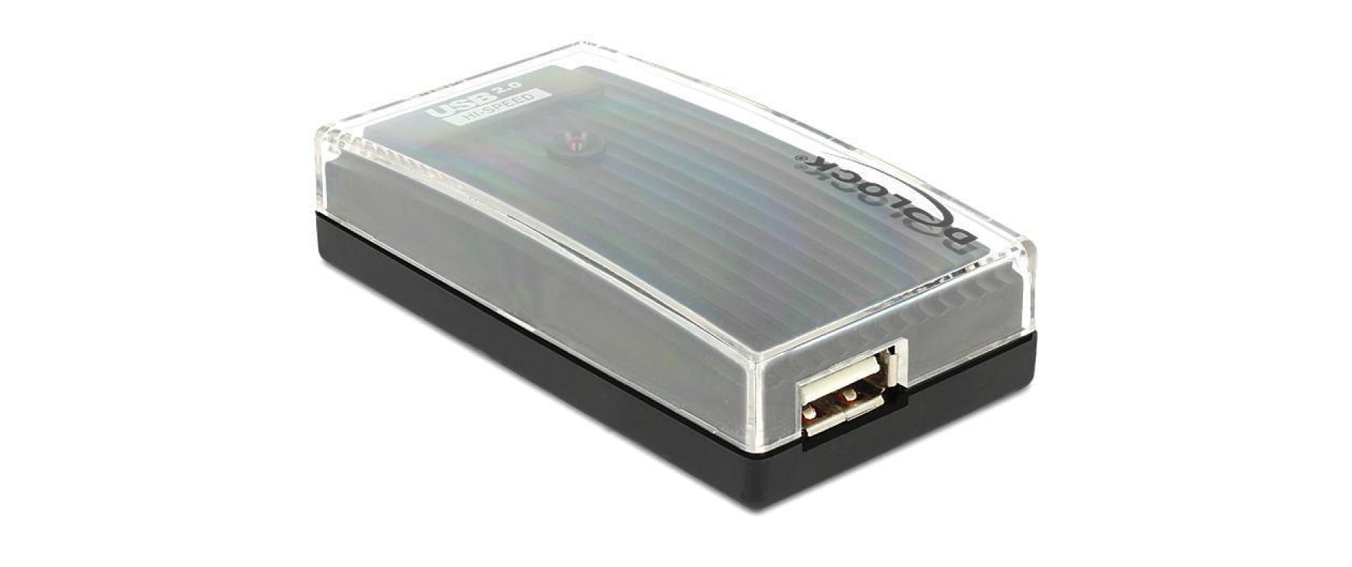 DeLOCK USB-Hub – Mini-USB B, 4× USB-A (USB 2.0), für Windows/Linux