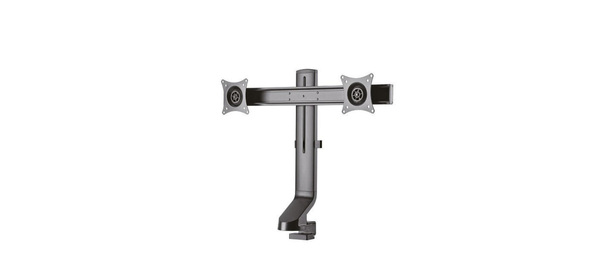 Neomounts Tischhalterung, Dual, Tischklemme, bis 27", 7 kg, neigen/schwenken/drehen, schwarz