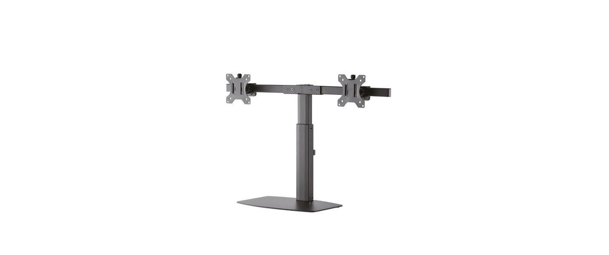 Neomounts Tischhalterung, Dual, Standfuss, bis 27", höhenverstellbar, neigen/schwenken/drehen, schwarz