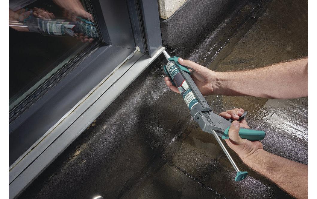 wolfcraft GmbH Wolfcraft MG200 ERGO Kartuschenpistole – 310 ml, Pressdruck 130 kg, tropffrei – für Acrylglas & Silikon