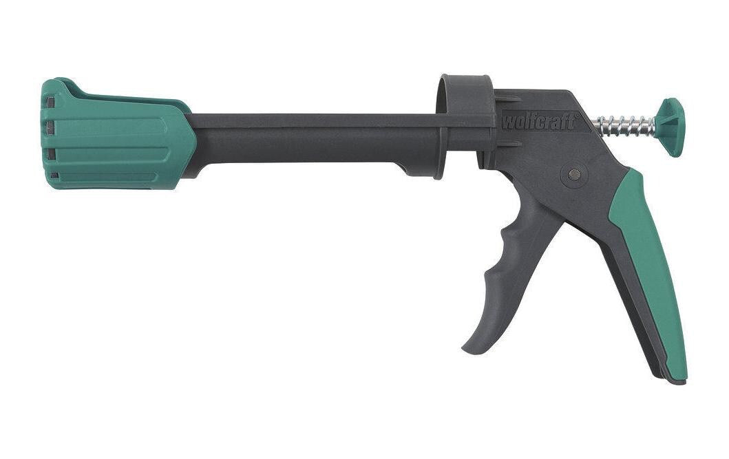 wolfcraft GmbH Wolfcraft MG200 ERGO Kartuschenpistole – 310 ml, Pressdruck 130 kg, tropffrei – für Acrylglas & Silikon