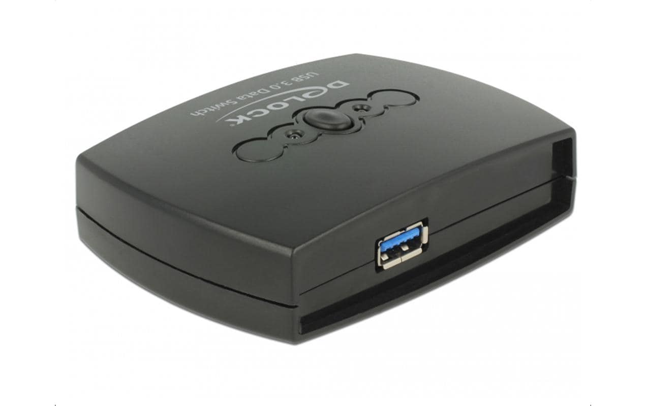 DeLOCK USB-Adapter USB-B auf USB-A – USB 3.2 Gen 1 (5 Gbit/s) – LED-Anzeigen, Tasten – Schwarz