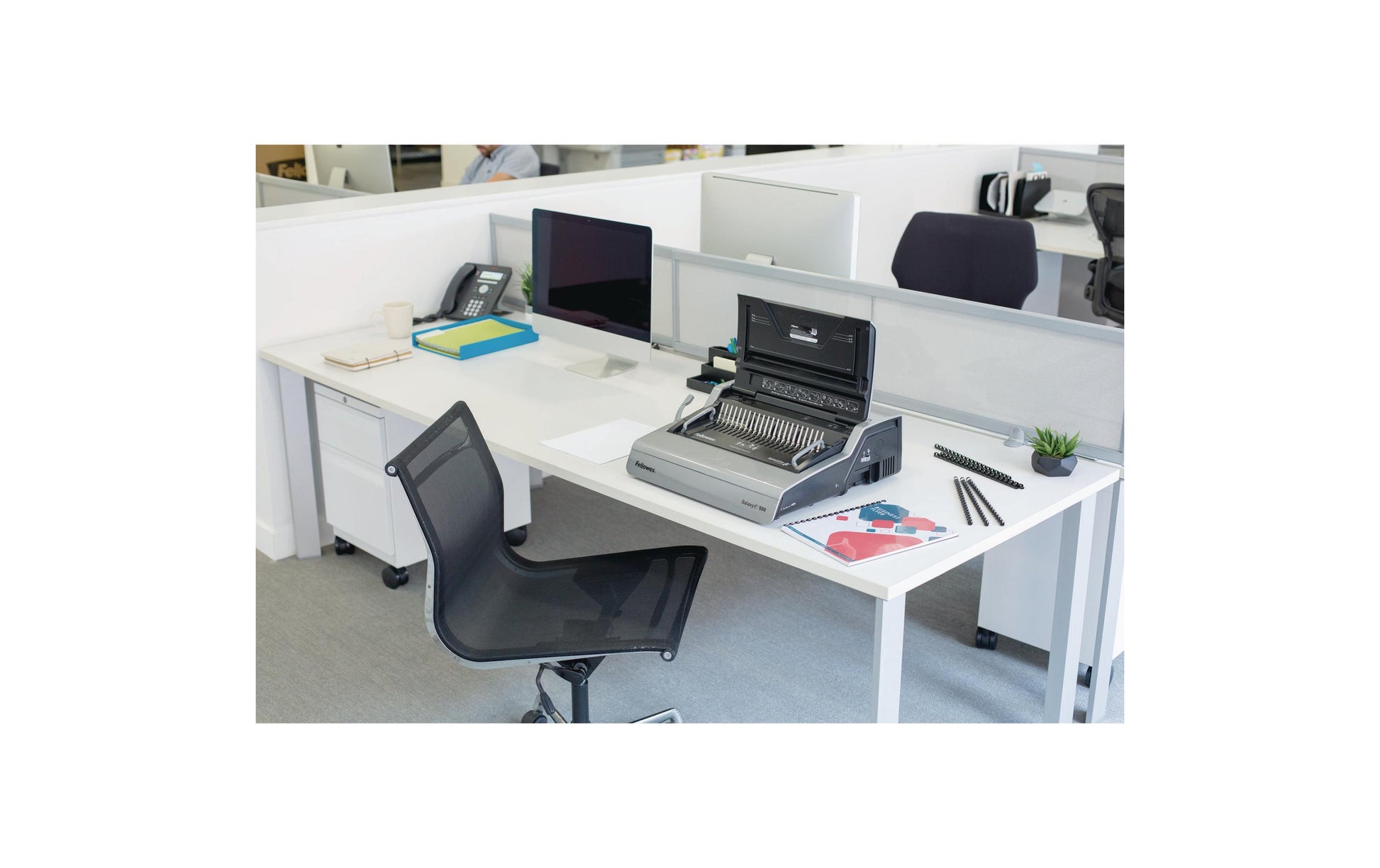 Fellowes Galaxy 500 Bindegerät – Plastikbindung, A4, 25 Blatt, inkl. Starterkit für 20 Dokumente