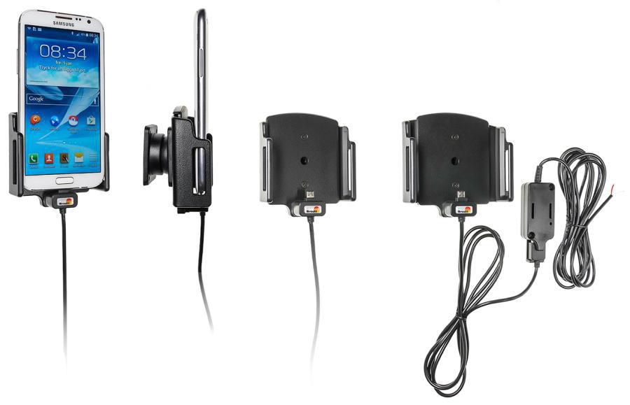 Brodit Active Halter Kfz-Ladehalterung – Zigarettenanzünder – für Smartphones 7,5–8,9 cm – schwarz