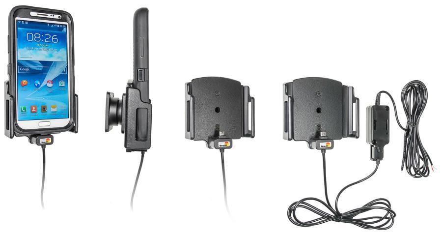 Brodit Auto-Halterung, kabelgebunden, Micro-USB – für ProClip 527630 und Geräte 7,5–8,9 cm – Schwarz