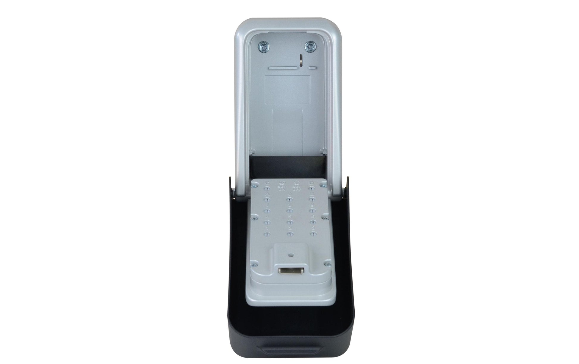 Master Lock Schlüsselsafe 5426EURD-DE – Elektronikschloss – 0,1 l – Wassergeschützt – Wandmontage – Grau
