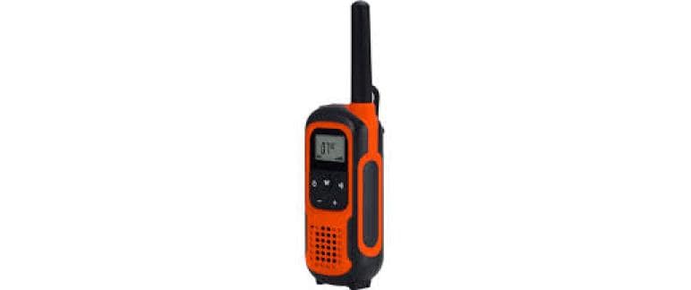 Alecto FR-300OE – Funkgerät, MURS, 16 Kanäle, 10 km Reichweite, IPX7, Schwarz, Orange