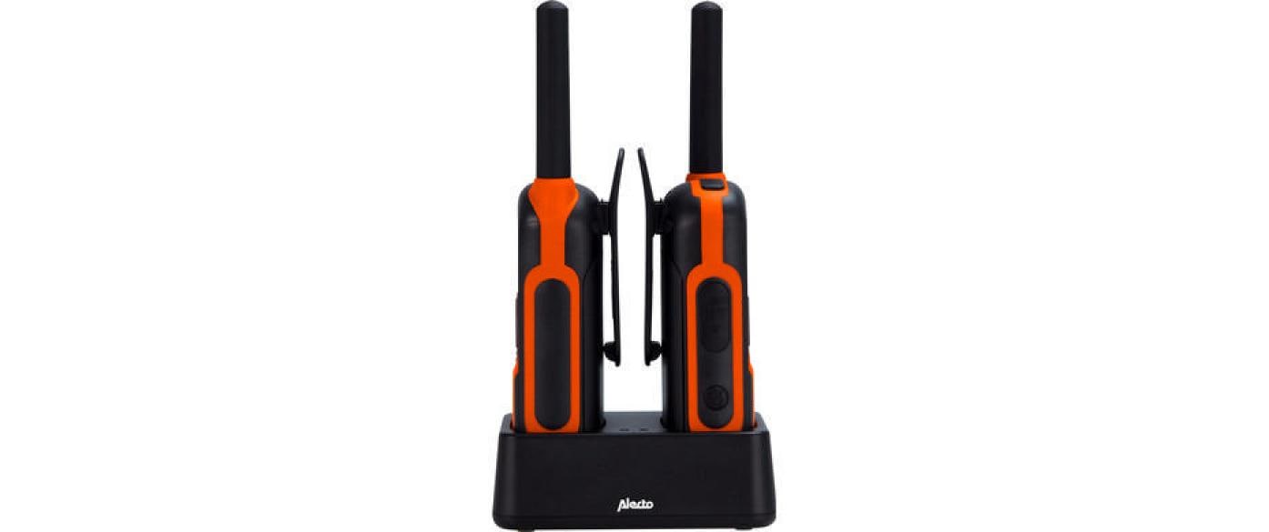 Alecto FR-300OE – Funkgerät, MURS, 16 Kanäle, 10 km Reichweite, IPX7, Schwarz, Orange
