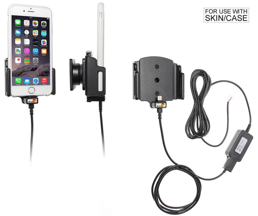 Brodit 527666 – Auto-Ladegerät – kabelgebunden, 12 V – für iPhone 6, 6S, 7 – Schwarz