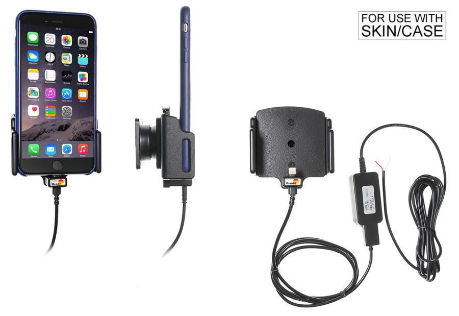 Brodit Kfz-Ladehalterung – Schraubbefestigung – für iPhone 6 Plus – Schwarz