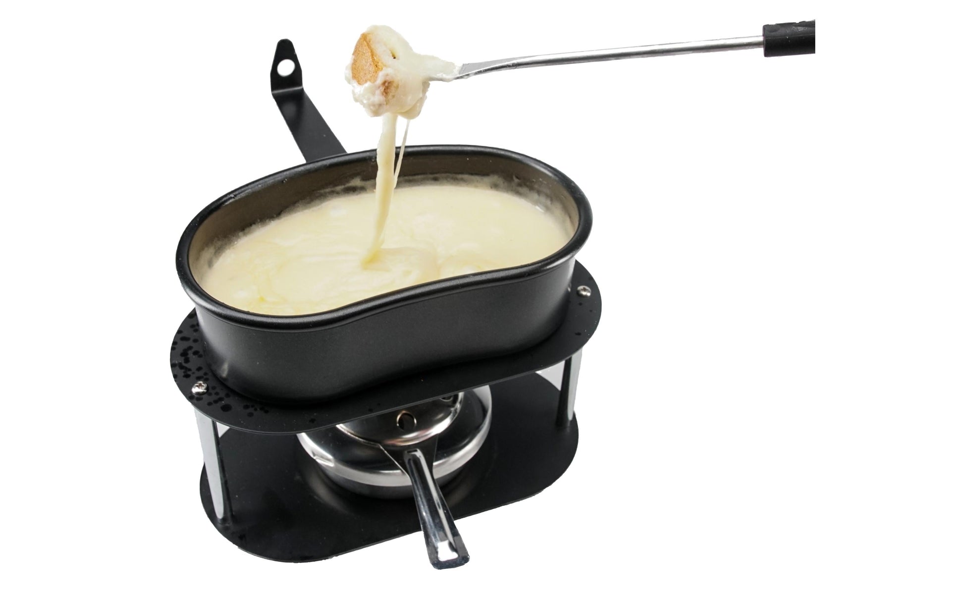 Nouvel Fondue-Set Adventure Cooking Gamelle – Edelstahl, 1 Person, Pastenbrenner – Schwarz/Edelstahl