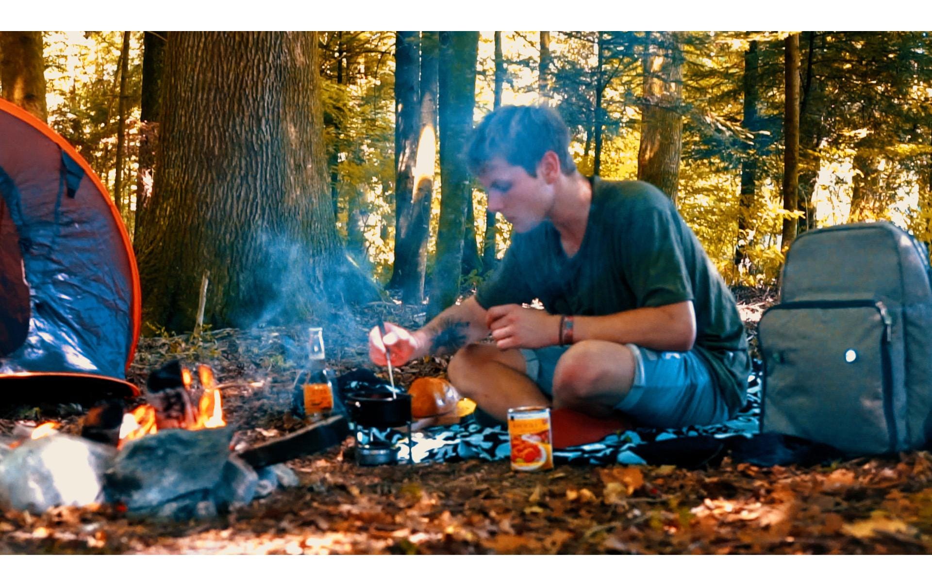 Nouvel Fondue-Set Adventure Cooking Gamelle – Edelstahl, 1 Person, Pastenbrenner – Schwarz/Edelstahl