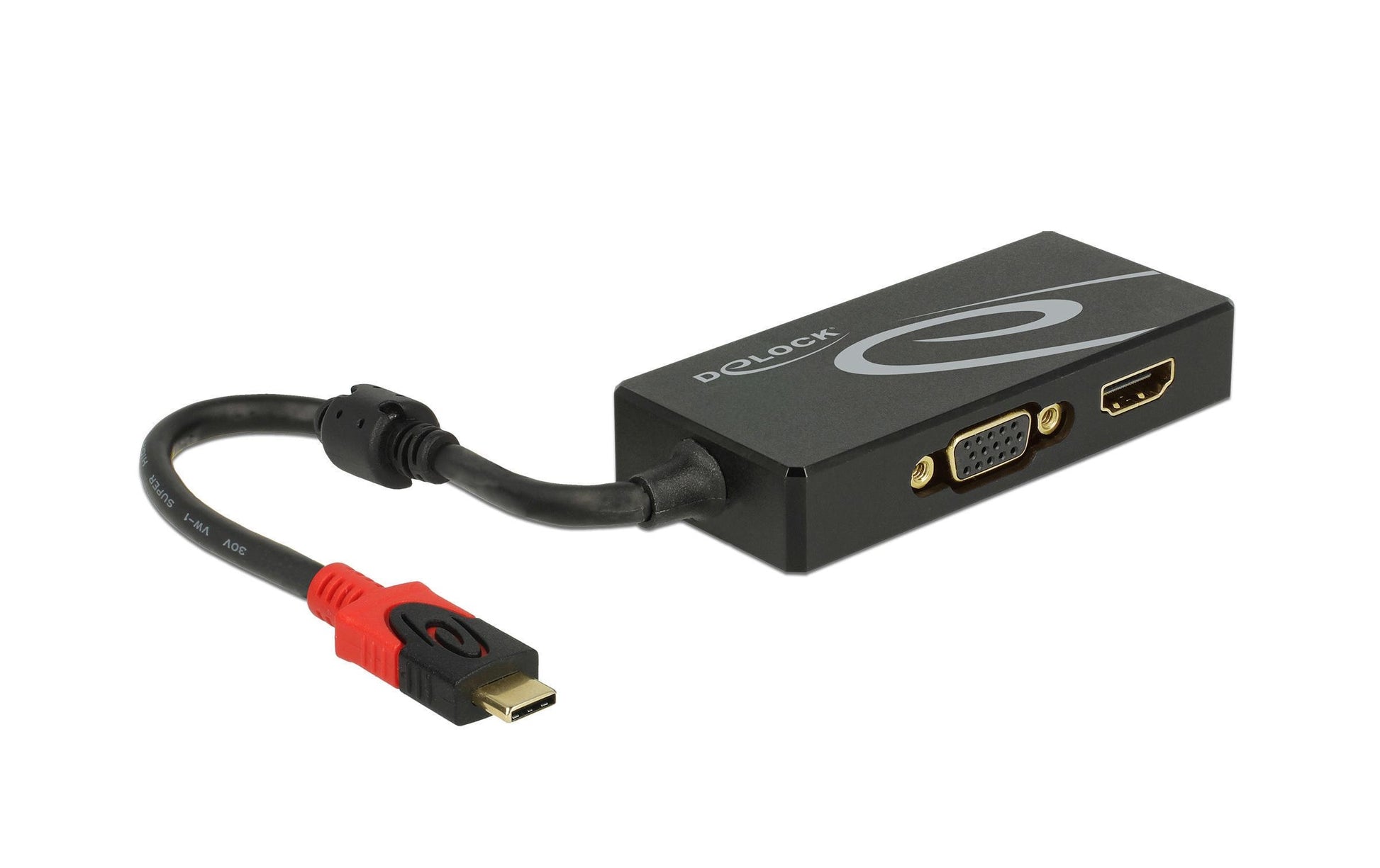 DeLOCK 87730 Multi-Monitor-Adapter USB-C zu DP/HDMI/VGA – 2× Ausgänge, 4K (3840 × 2160)
