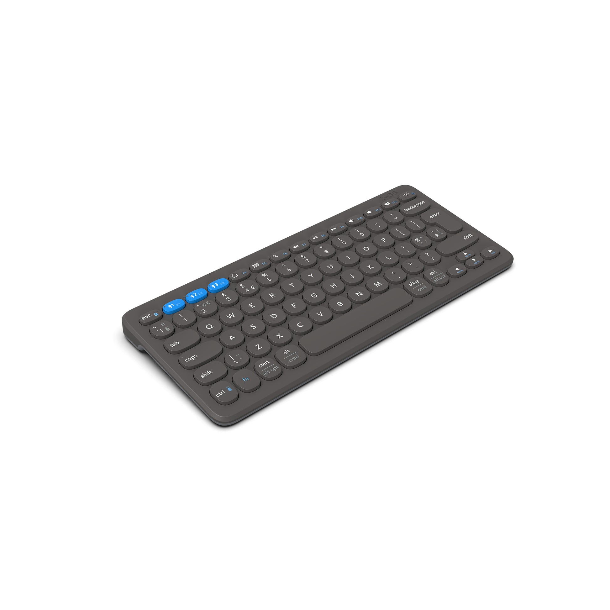 ZAGG Pro Tastatur – Tastatur, UK-Layout (EN), Dunkelgrau – für 12" Tablets