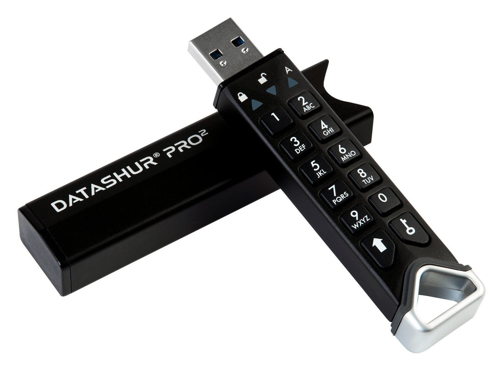 iStorage datAshur PRO2 USB-Stick 512 GB – USB-A 3.2 Gen 1, 168/128 MB/s, AES-256 (XTS), FIPS 140-2 Level 3