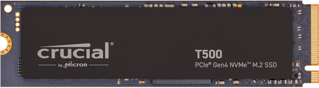 Crucial T500 2 TB – M.2 2280 NVMe PCIe 4.0 x4, Lesen 7'400 MB/s, Schreiben 7'000 MB/s