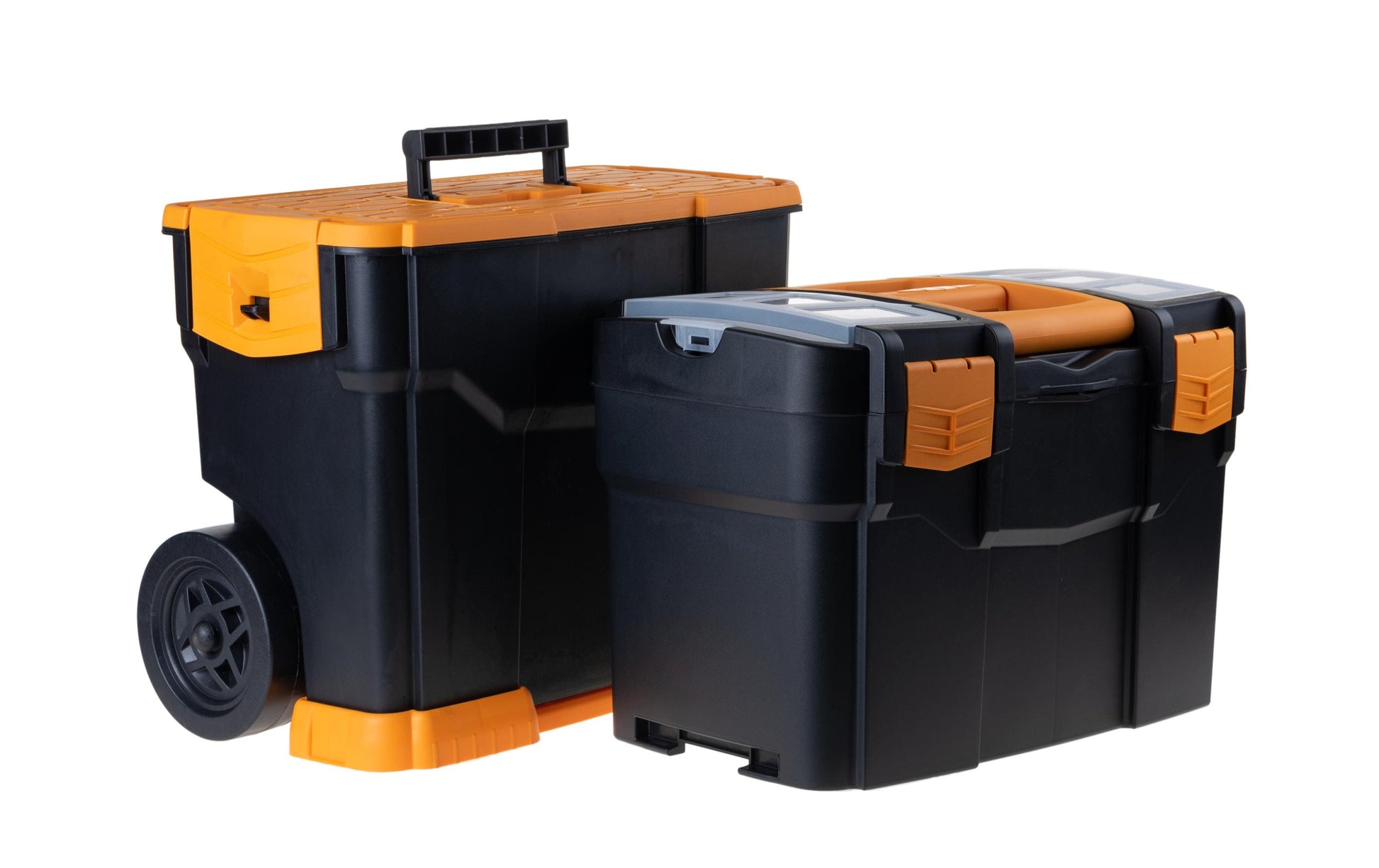 Art Plast 6700R Werkzeugbox – leer, mit 3 Deckel-Organisern, schwarz/gelb, B 460 × H 665 × T 280 mm