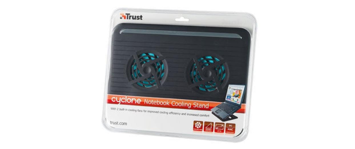 Trust Notebook-Kühler – für Notebooks bis 16", USB-Port, Schwarz