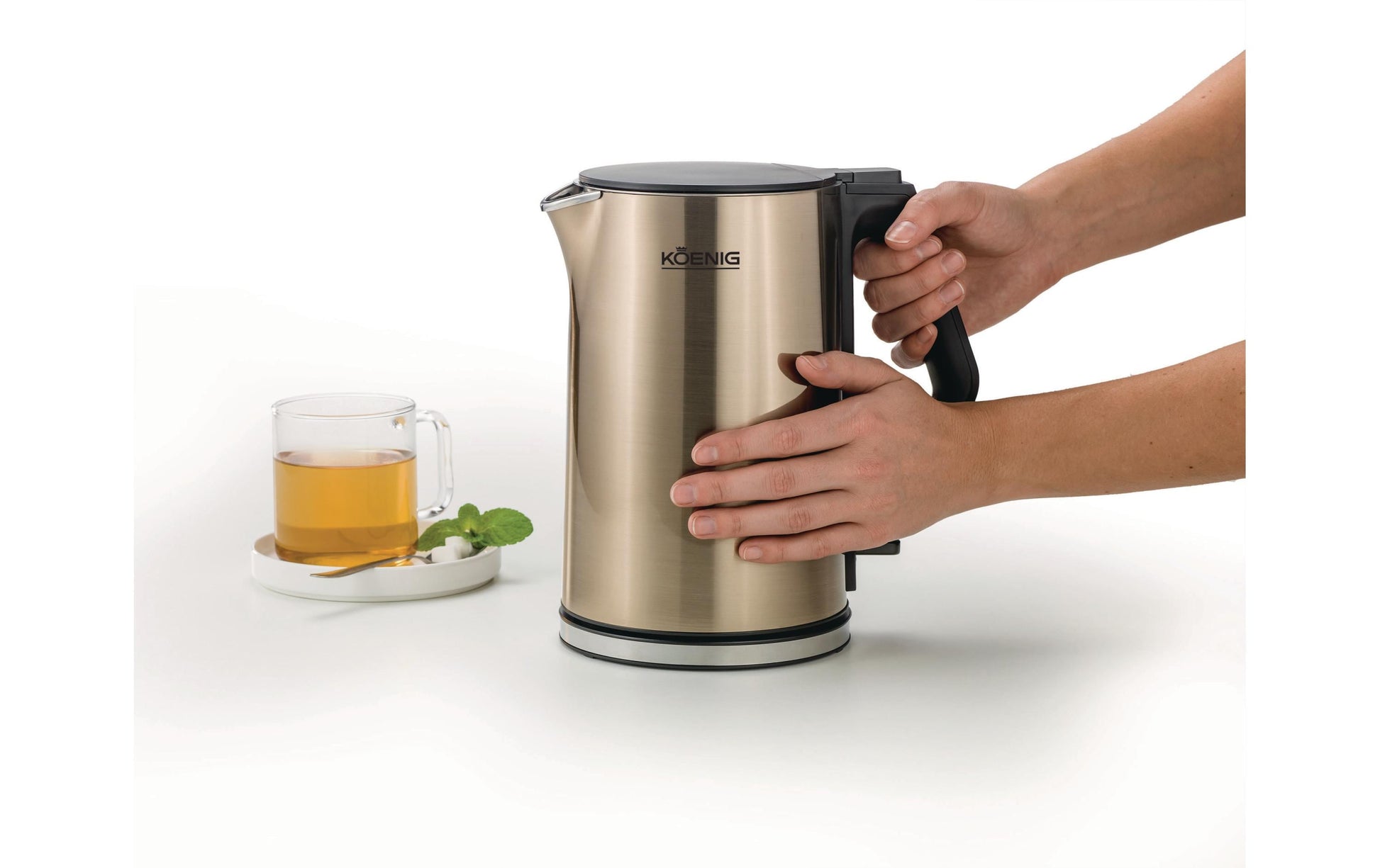 Koenig Wasserkocher – 1,5 l, mit Temperaturwahl, Edelstahl, B02117