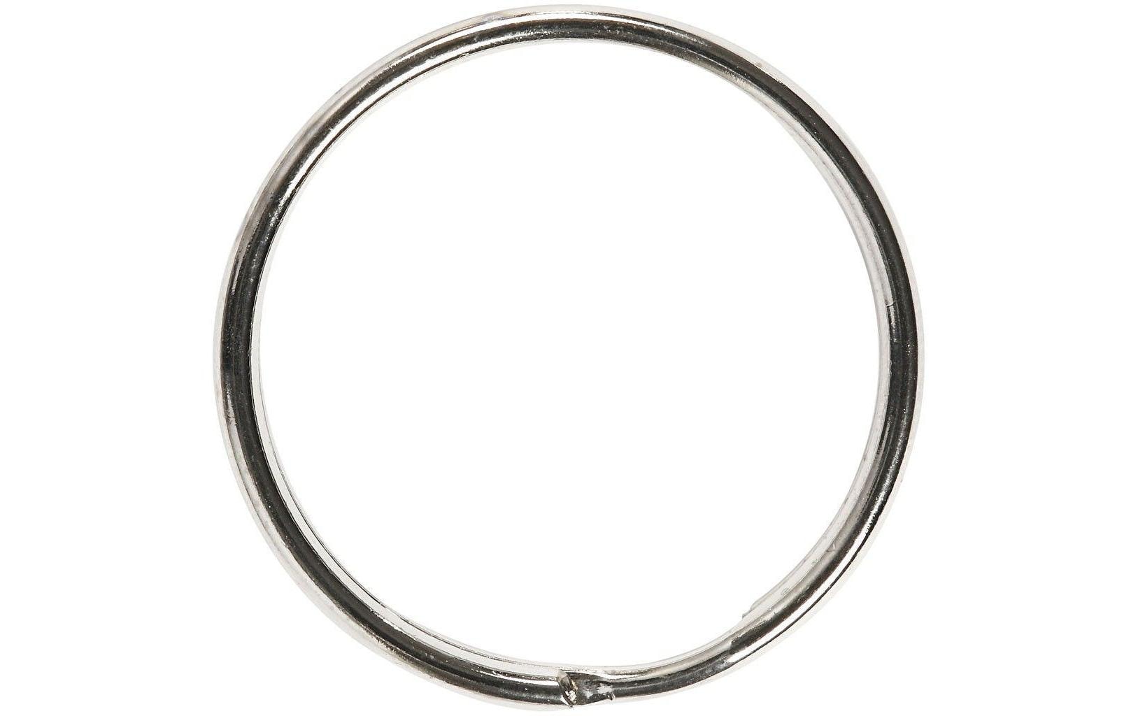 Creativ Company Schlüsselring – Spaltring, Metall, Silber, Ø 30 mm, 80er-Pack