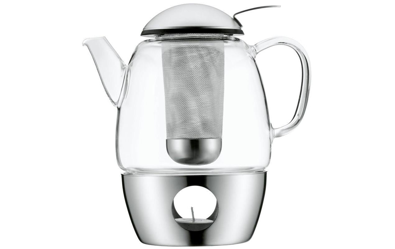 WMF SmarTea Tee-Set – 1 l, Glas, Silber, spülmaschinenfest, Edelstahlfilter