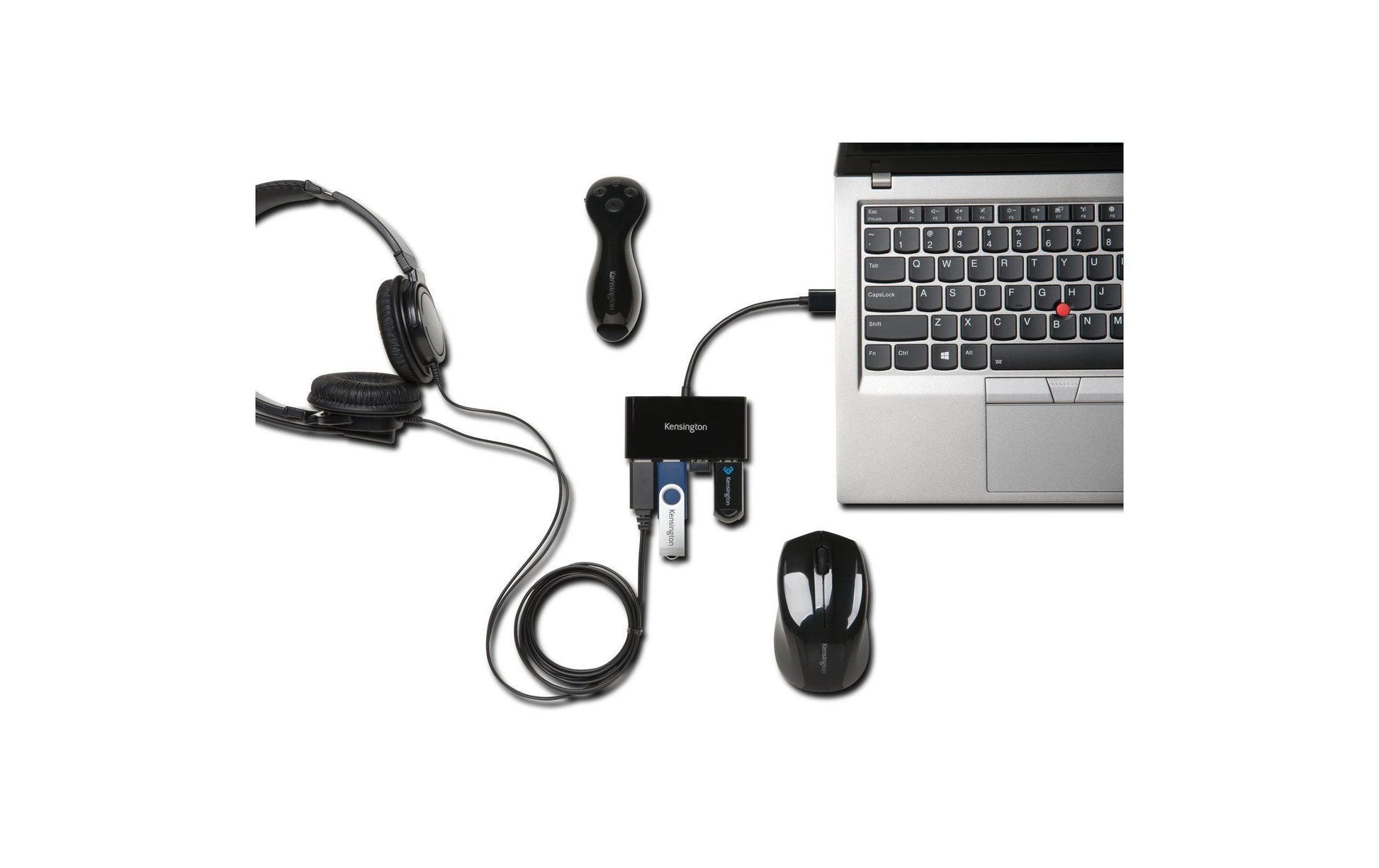Kensington UH4000 USB-Hub – USB 3.0, 4× USB-A, für Windows/macOS