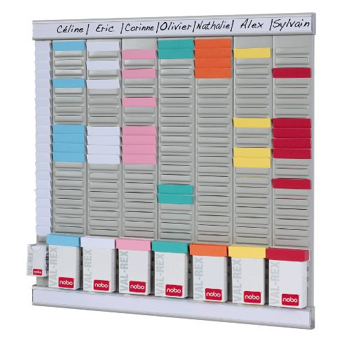 Nobo Wochenplaner, trocken abwischbar, matt – 48 × 48 cm, Grau