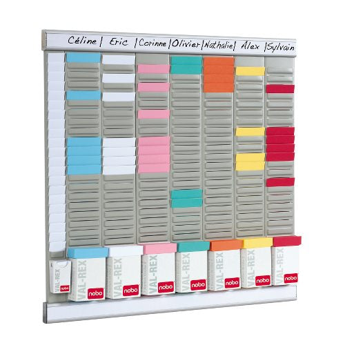 Nobo Wochenplaner, trocken abwischbar, matt – 48 × 48 cm, Grau