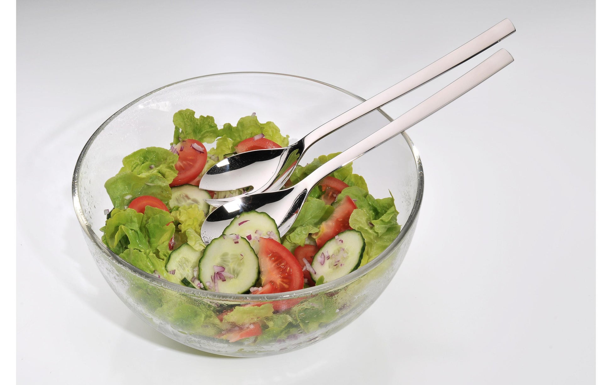 WMF Nuova Salatbesteck – 4-teilig, 20 cm, Cromargan, spülmaschinenfest