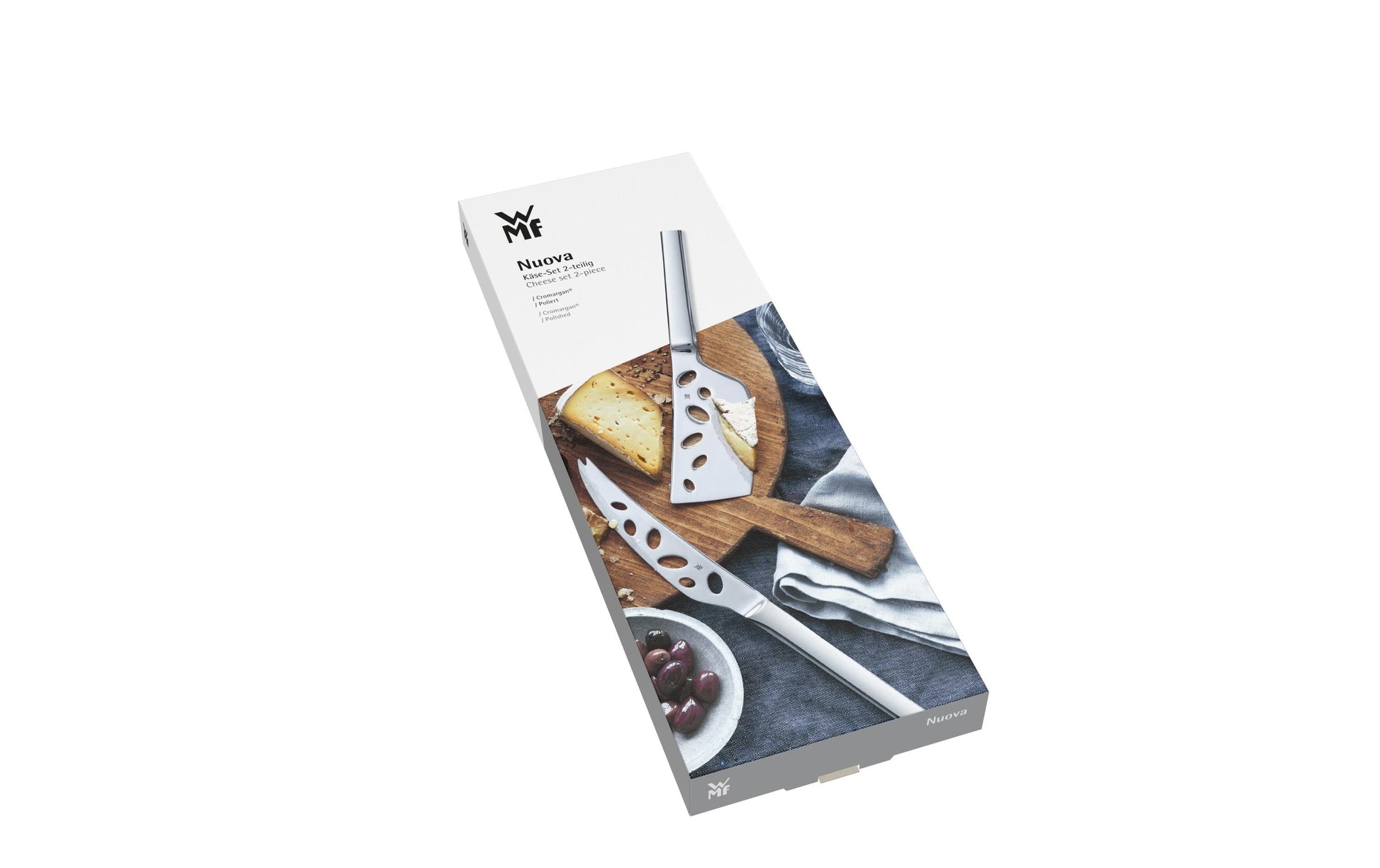 WMF Nuova Käsemesser-Set – Cromargan, glatter Schliff, 27,7 cm, silber, spülmaschinenfest, 2 Stk.
