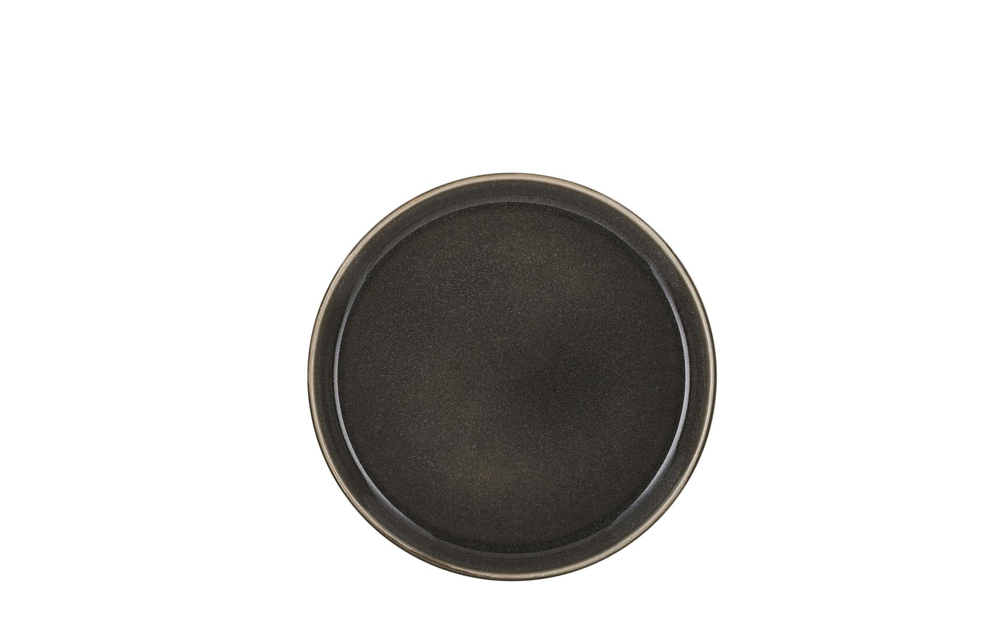 BITZ Dessertteller – 6er Set, Ø 21,0 cm, Steingut, Grau, spülmaschinenfest, mikrowellengeeignet