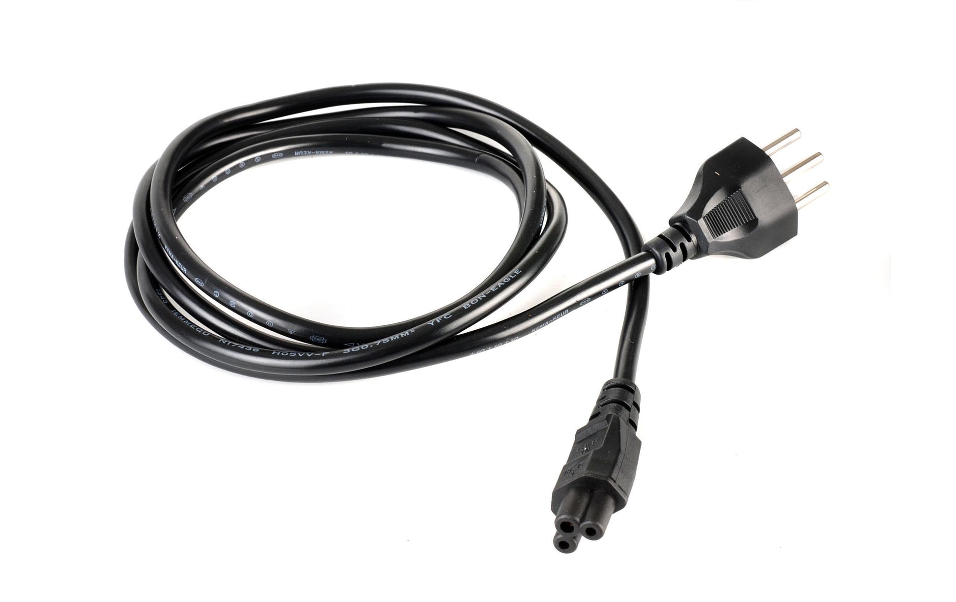 Diggelmann Netzkabel – T12–IEC C5, 5 m, 250 V/2,5 A, Schwarz
