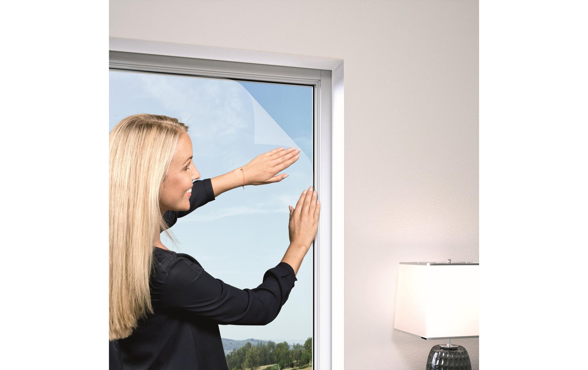 Windhager IS Plus Fenster-Fliegengitter – 130 × 150 cm – weiss – elastisch – für Fenster