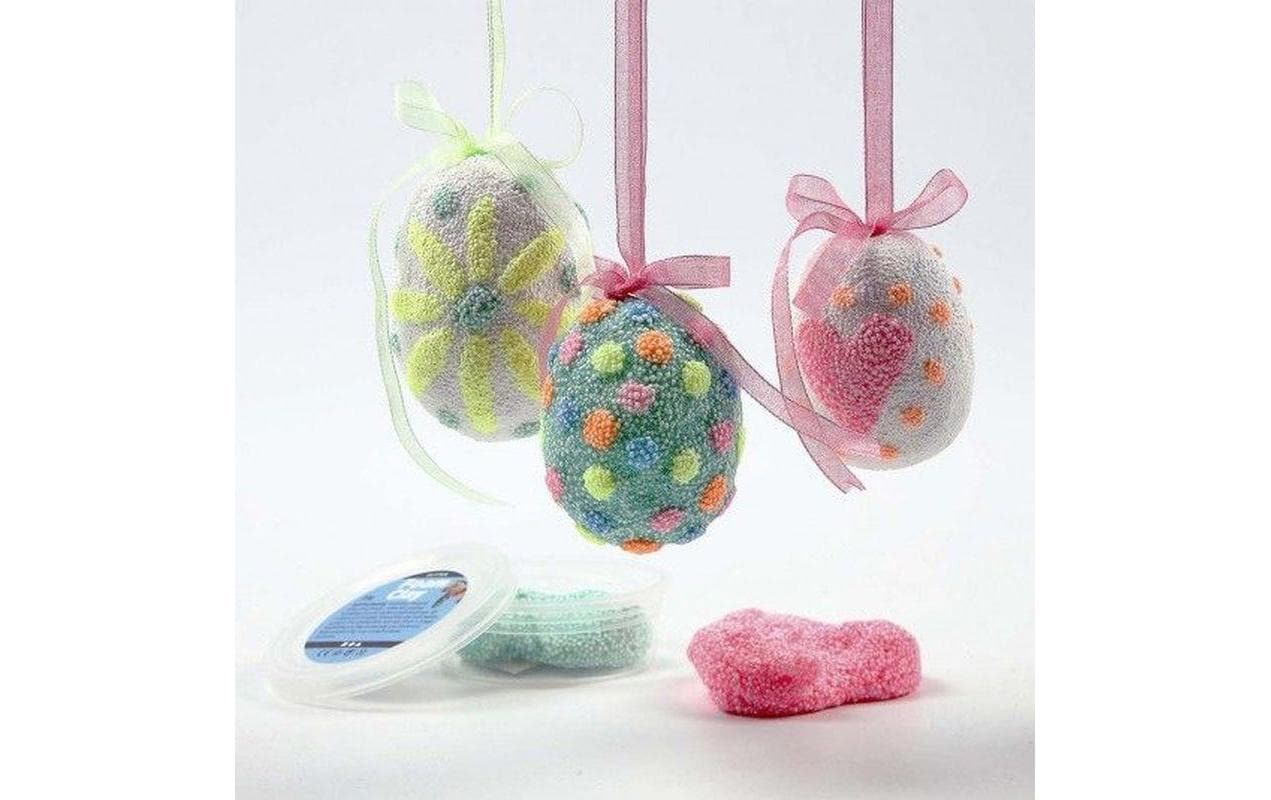 Creativ Company Modelliermasse, Foam Clay, Weiss, Glitzer, 35 g, 1 Stk.