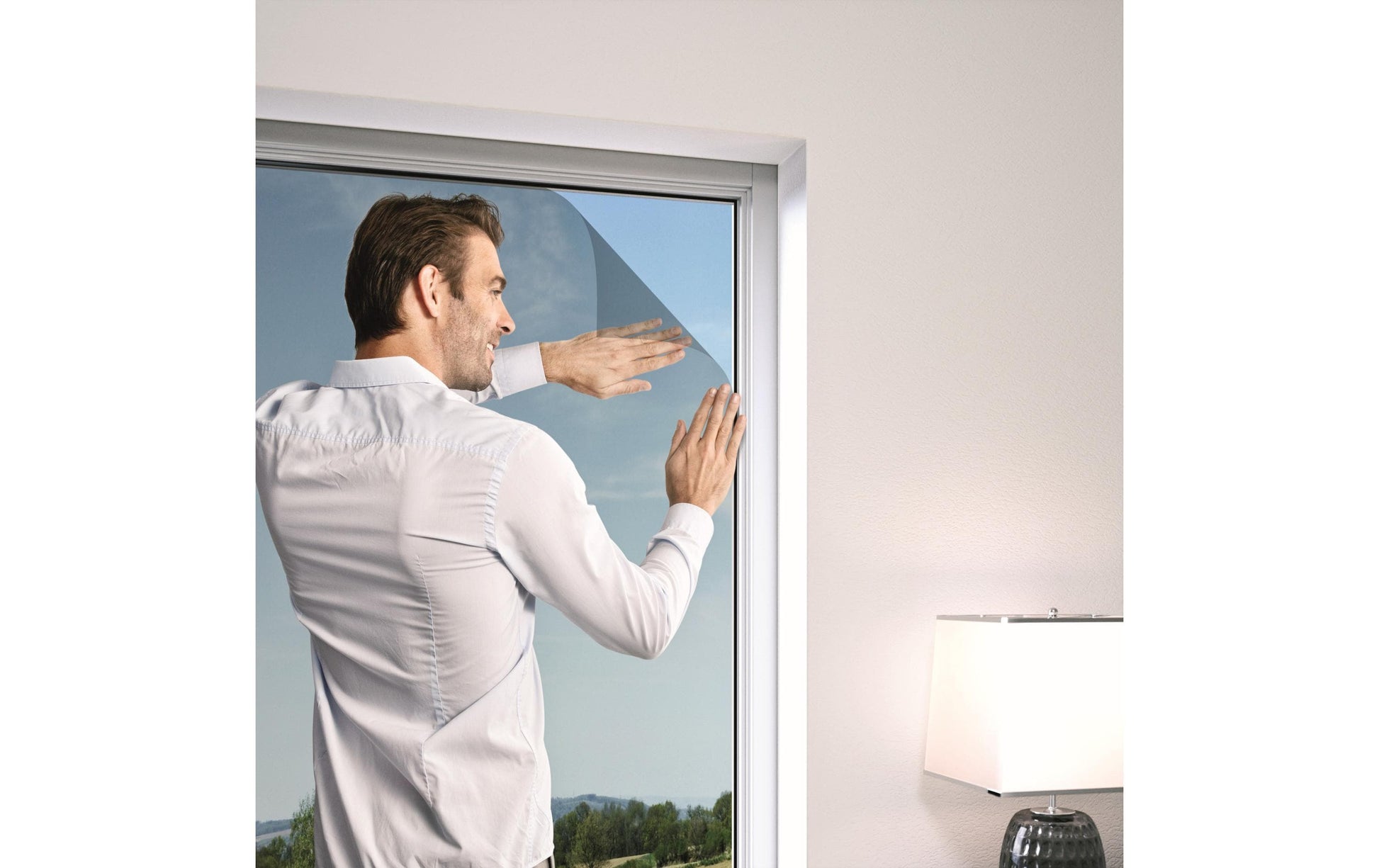 Windhager Fenster-Fliegengitter – 130 × 150 cm – Anthrazit – Siebmasche – Fixierband – Für Fluginsekten