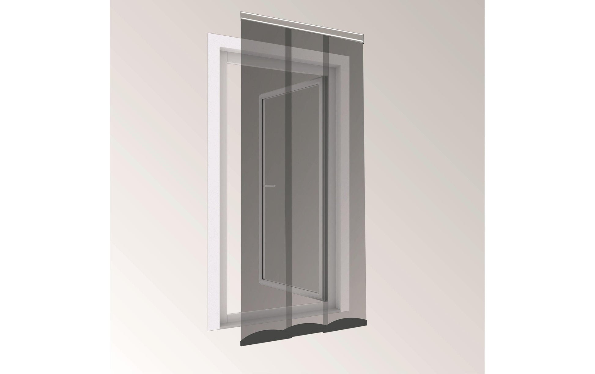 Windhager IS Plus Fliegengitter Tür – 95 × 220 cm – Anthrazit – Aluminium-Rahmen – Lamellen – für Türen