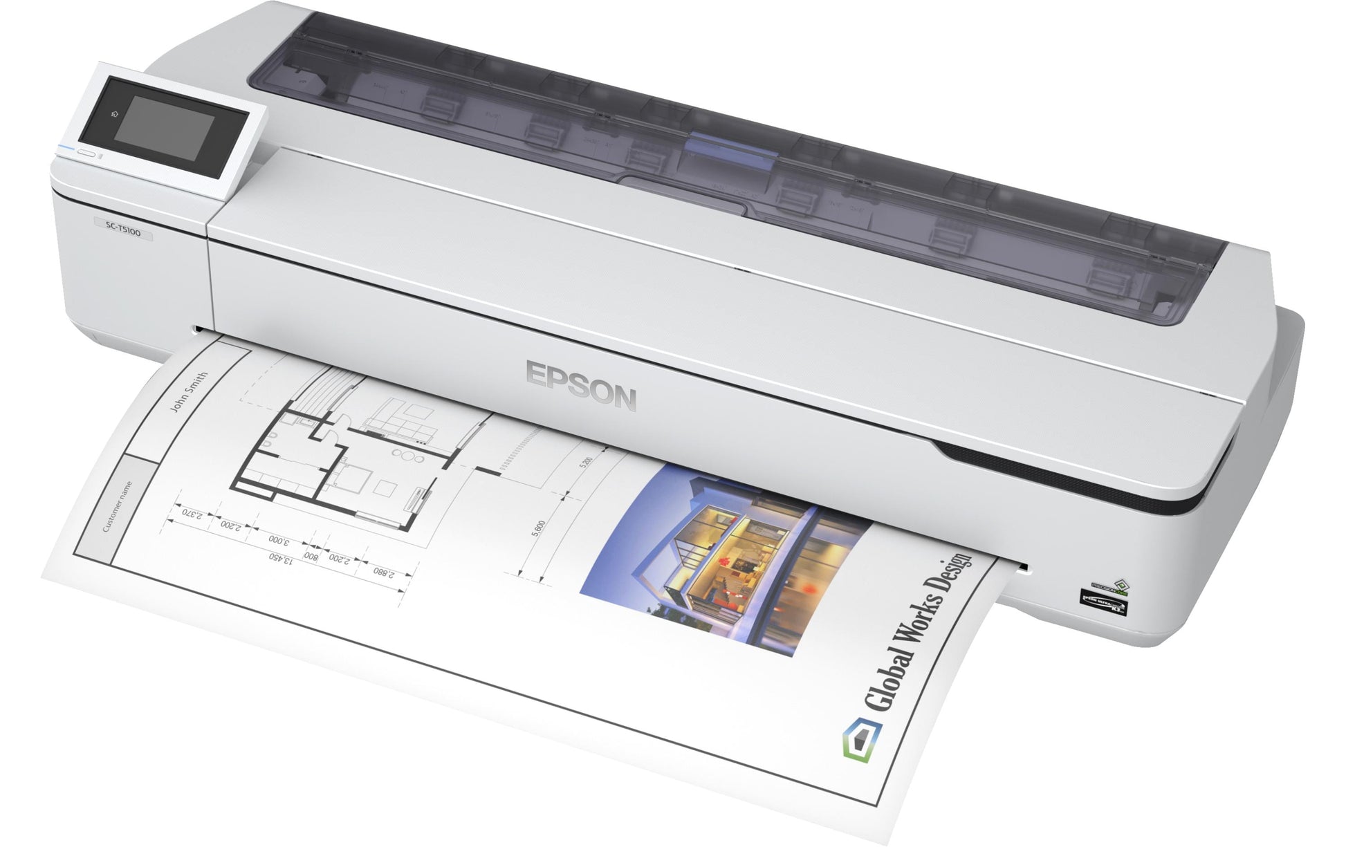 Epson SureColor SC-T5100N – Grossformatdrucker, 36", Farbe, LAN/WLAN/USB, ohne Stand, 2400 × 1200 dpi