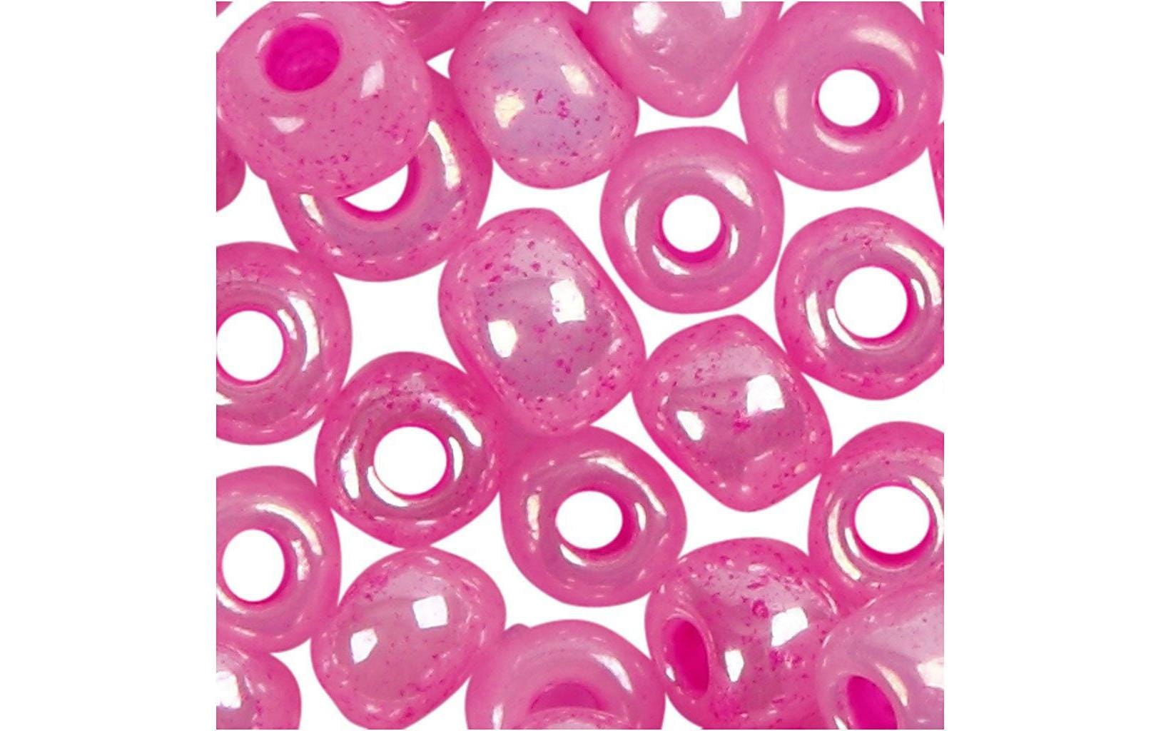 Creativ Company Rocailles, Glas – Pink – Ø 3 mm, Loch 0,6 mm – 1 Stück