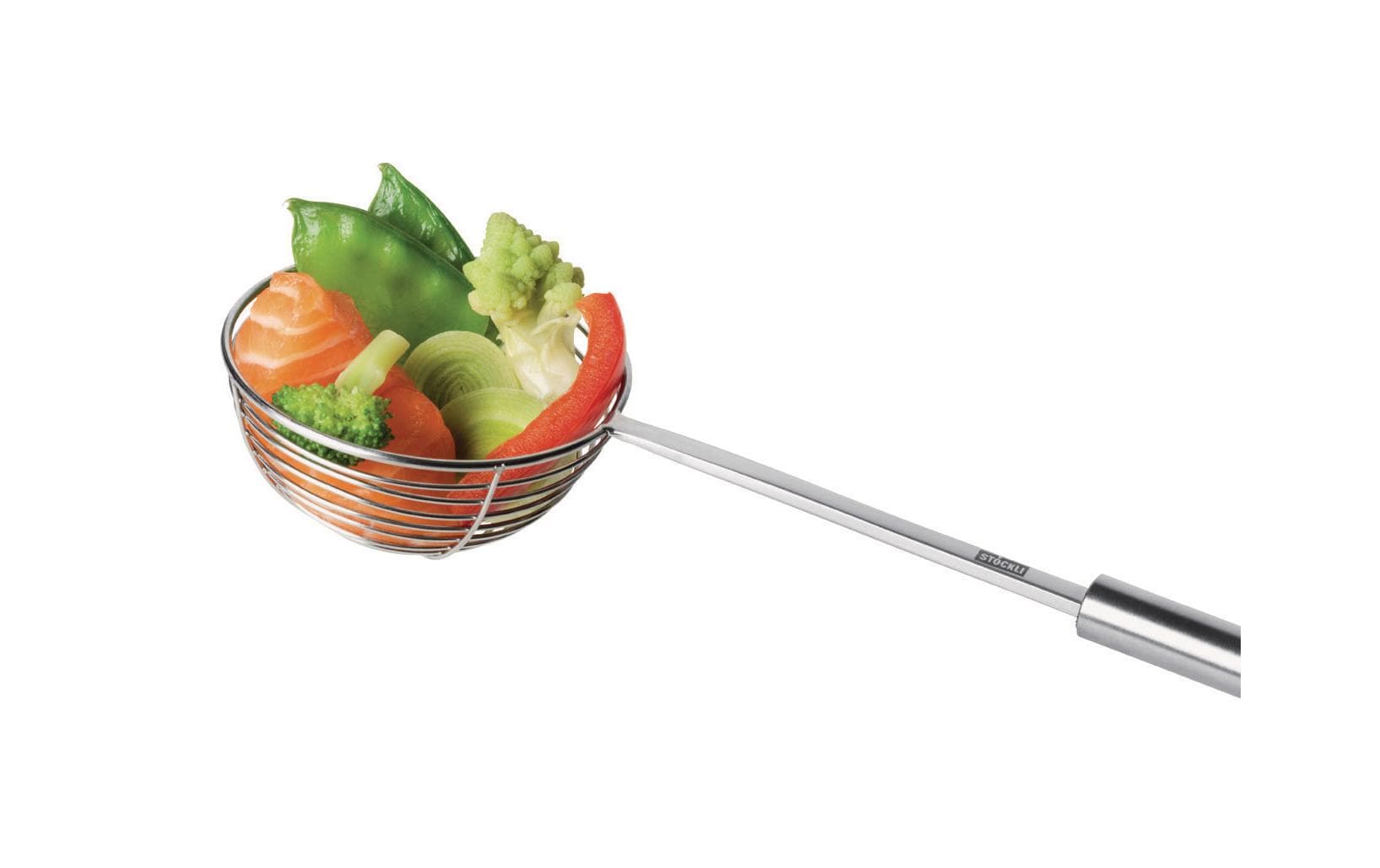 Stöckli Fonduesieb 2 Stk., 24 cm, Edelstahl, Silber