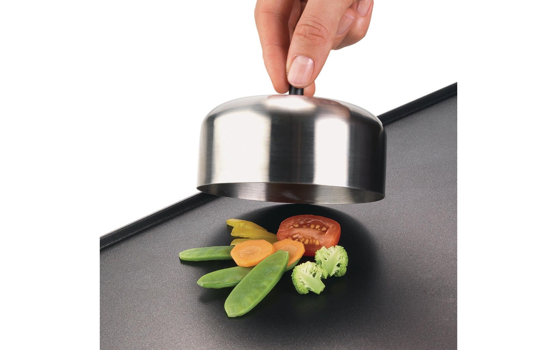 Stöckli Dünstglocke – 9 × 4 cm, Edelstahl – für PizzaGrill, z. B. PIZZAmax8, Cheeseboard Grill, CHEESEmax6