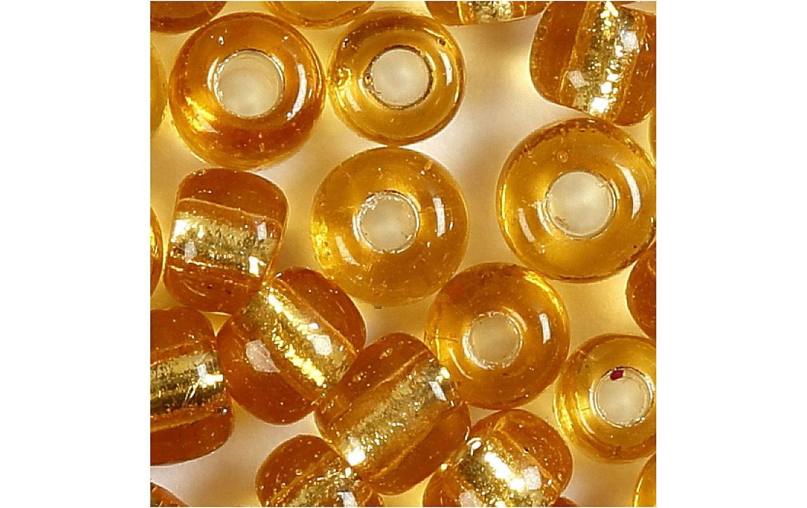 Creativ Company Glasperlen – Gold – Ø 3 mm, Loch 0,6 mm – 1 Stk.