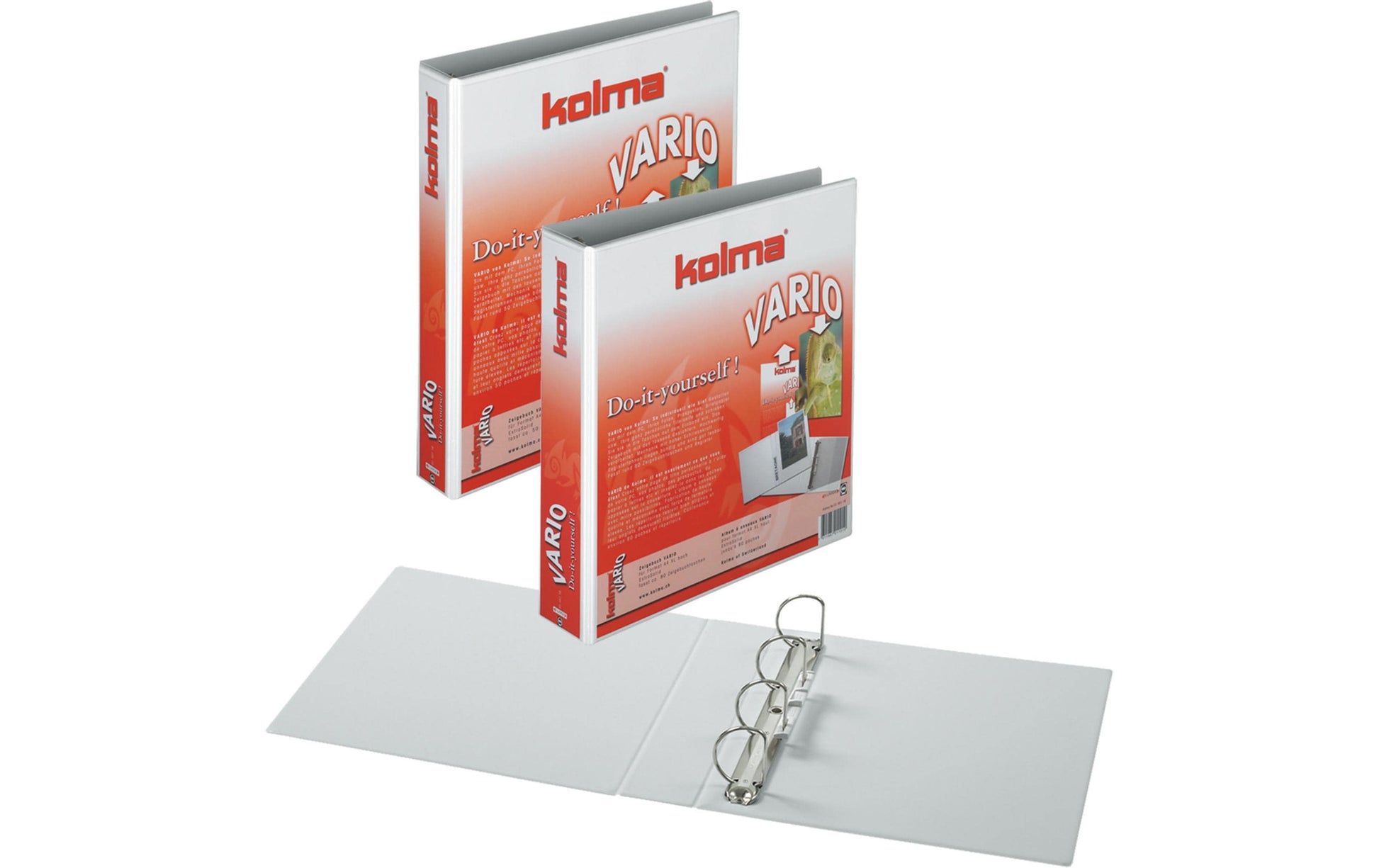 Kolma Sichtbuch Vario X-Large – A4, mit Fronttasche, Weiss, Kunststoff