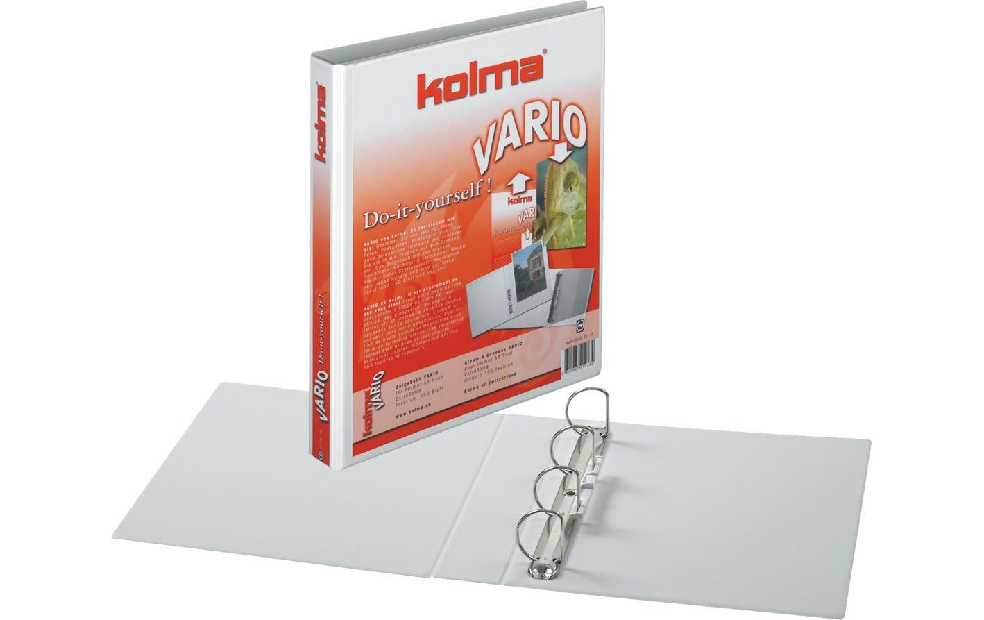 Kolma Sichtbuch – A4, mit Fronttasche, weiss, Kunststoff