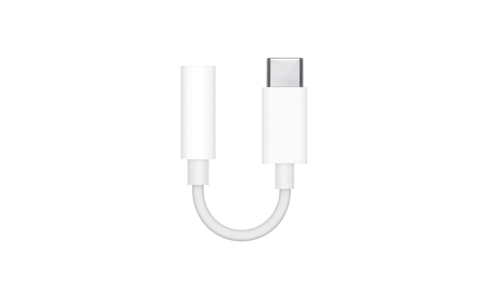 Apple Audio-Adapterkabel USB-C (Stecker) auf 3,5 mm Klinke (Buchse)