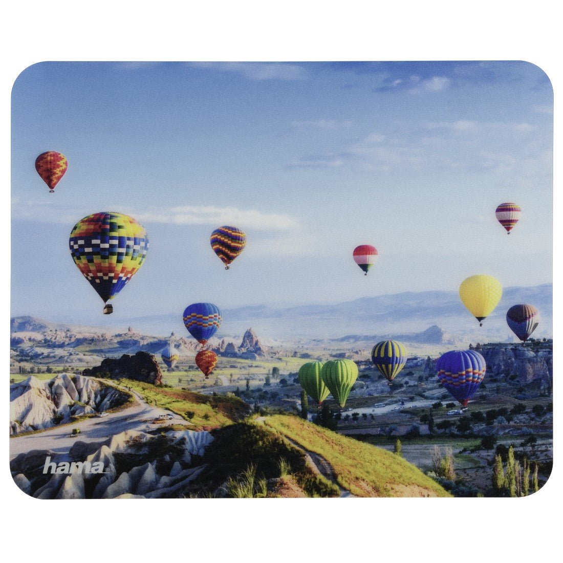 Hama Mausmatte – matt, rutschfest, mehrfarbig, 220 × 1 × 180 mm