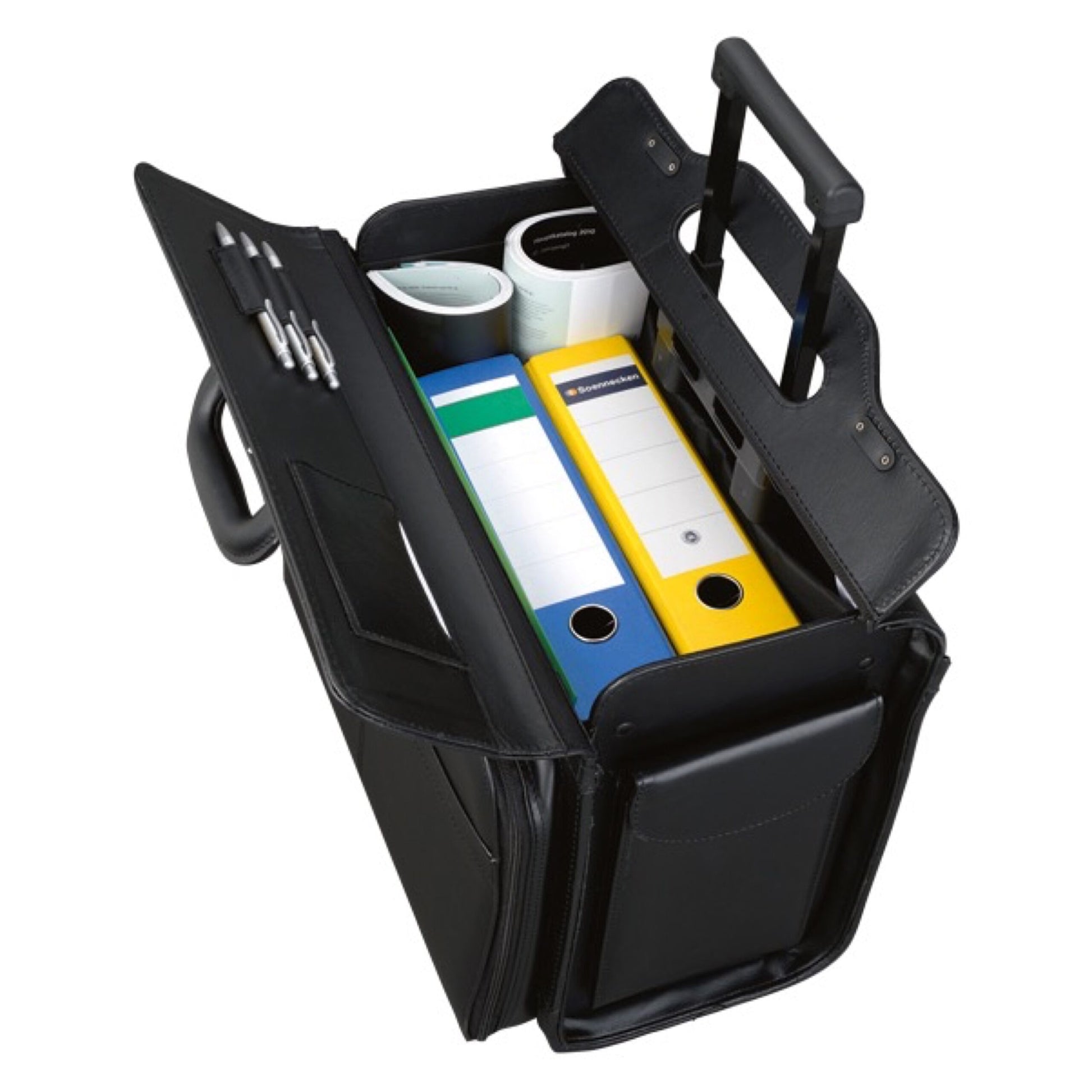Alassio San Remo – Pilotenkoffer, PU, Kombinationsschloss, für Notebooks bis 17,0", Schwarz, 45 × 40 × 26 cm