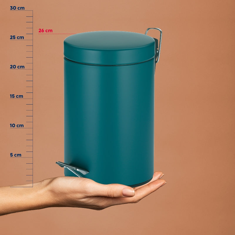Kela Kosmetikeimer Monaco – 3 l – Metall, rund – Petrol