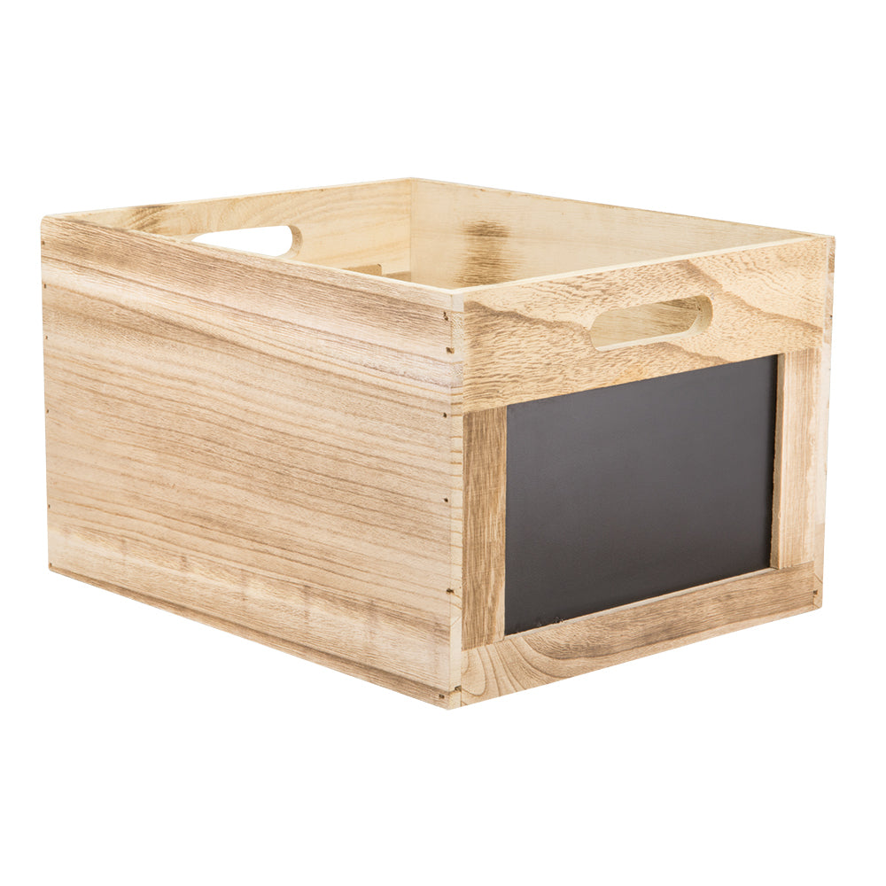 Securit CR-CB Aufbewahrungsbox – mit beschriftbarer Tafel, natur, Holz